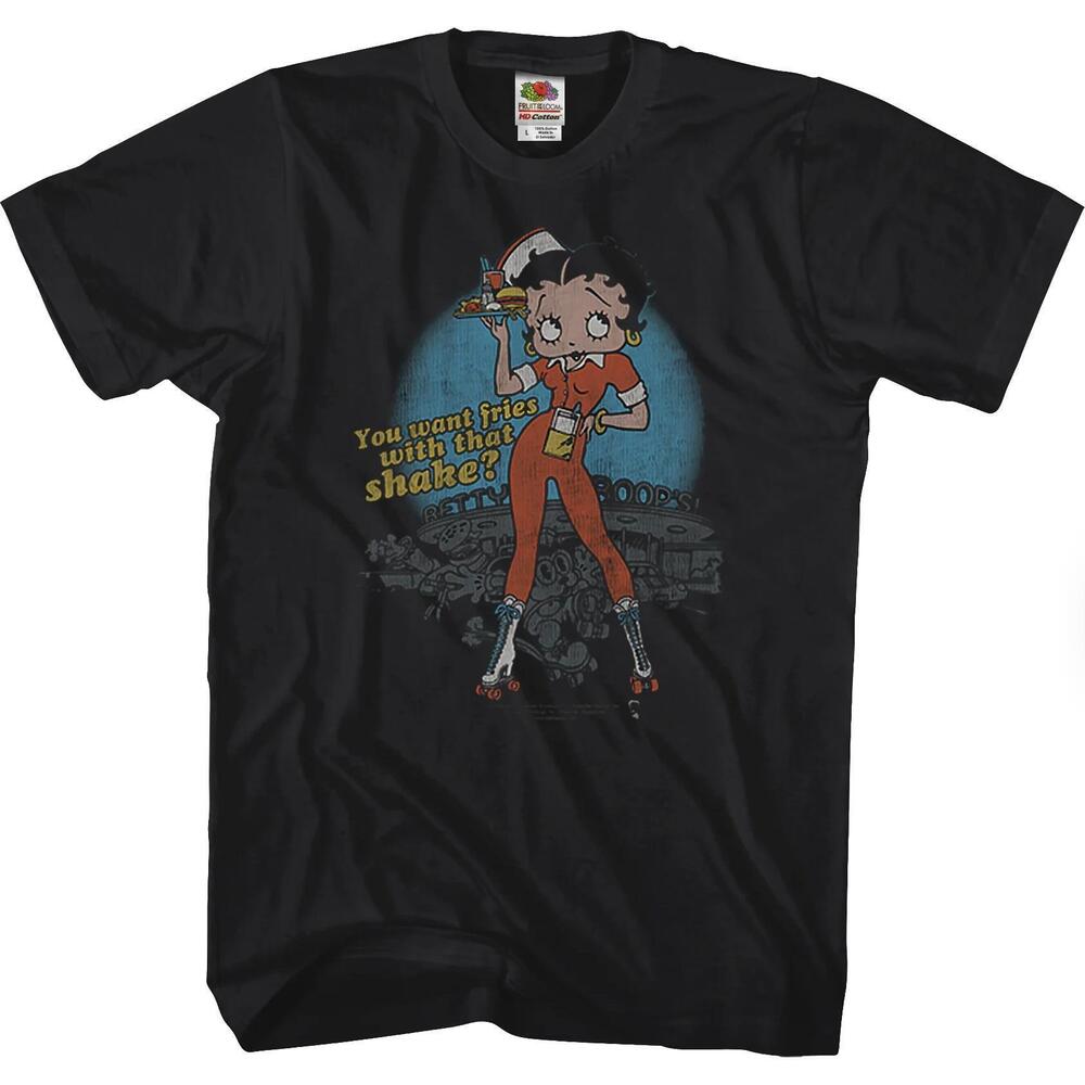 You Want Fries With That Shake Betty Boop Tshirt